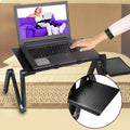 Table de lit pliable pour ordinateur portable avec tapis de souris