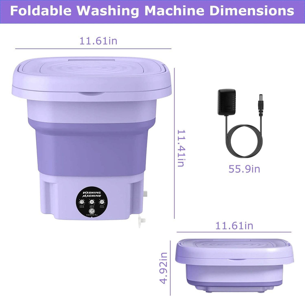 Machine à Laver Pliable avec Panier d'Essorage Détachable