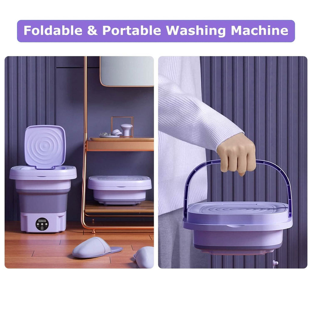 Machine à Laver Pliable avec Panier d'Essorage Détachable