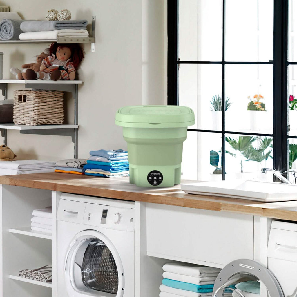 Machine à Laver Pliable avec Panier d'Essorage Détachable