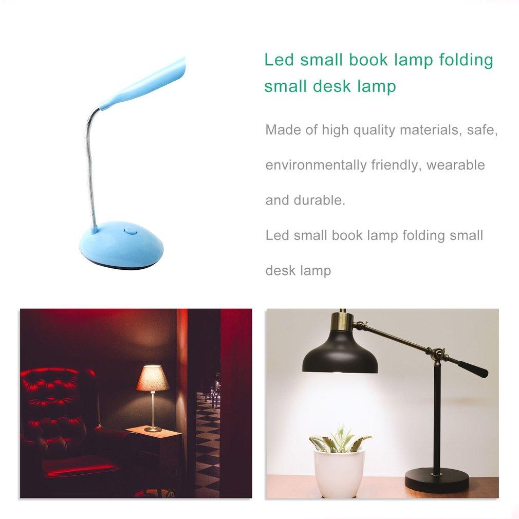 Lampe de bureau LED pliable, intensité variable, tactile, 4,5 V, piles AAA, pour enfants, étudiants, lecture, protection des yeux, portable, décorative, mignonne, pour chambre à coucher