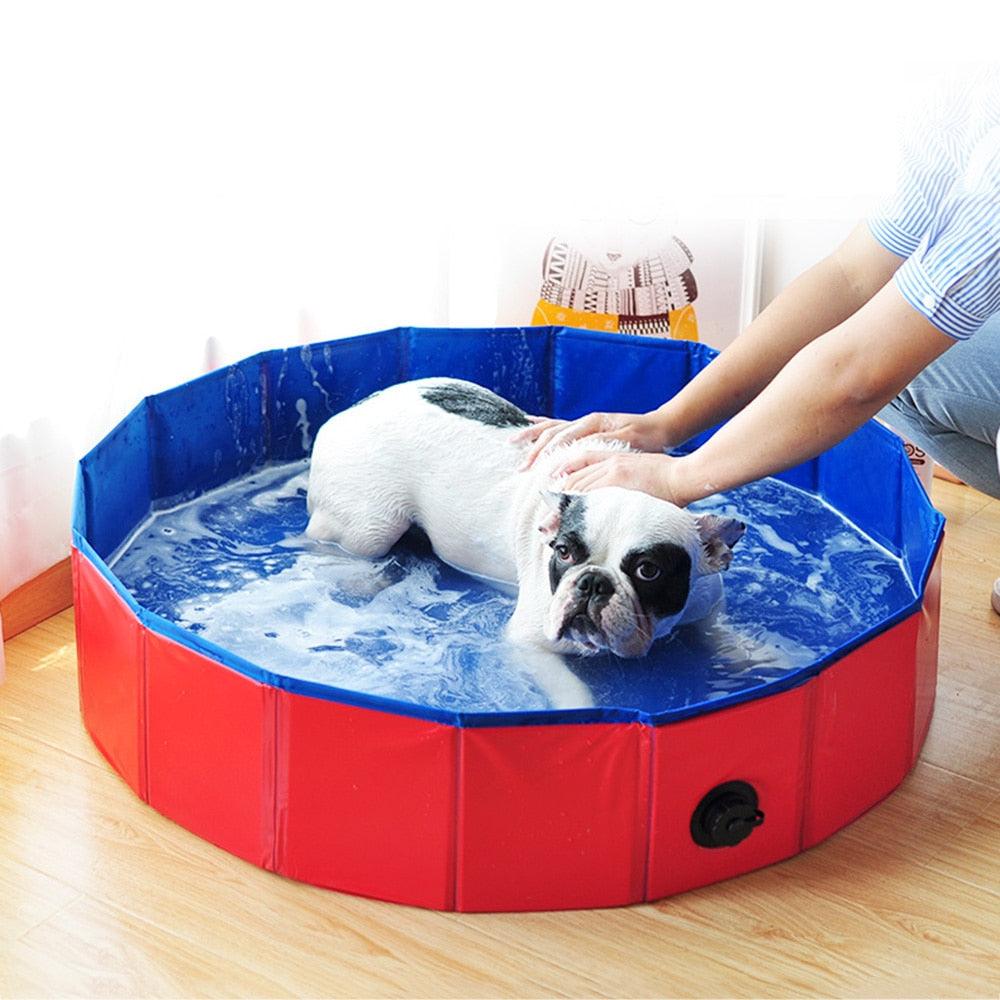 Piscine pliable pour chien et chat, baignoire en PVC pour laver les chiens, lit de maison pour chiens de grande et petite taille, piscine d'été portative, baignoires antidérapantes en PVC, pliable pour chiens de petite et moyenne taille.