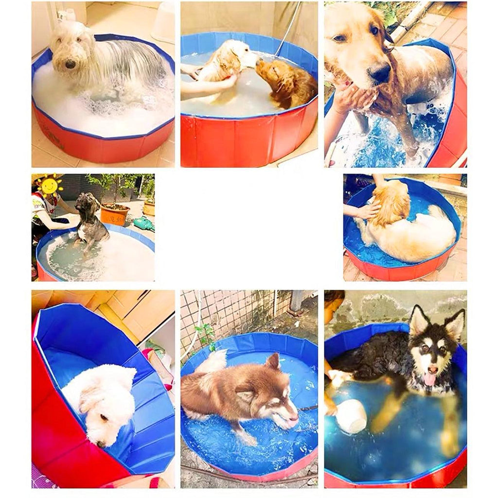 Piscine pliable pour chien et chat, baignoire en PVC pour laver les chiens, lit de maison pour chiens de grande et petite taille, piscine d'été portative, baignoires antidérapantes en PVC, pliable pour chiens de petite et moyenne taille.