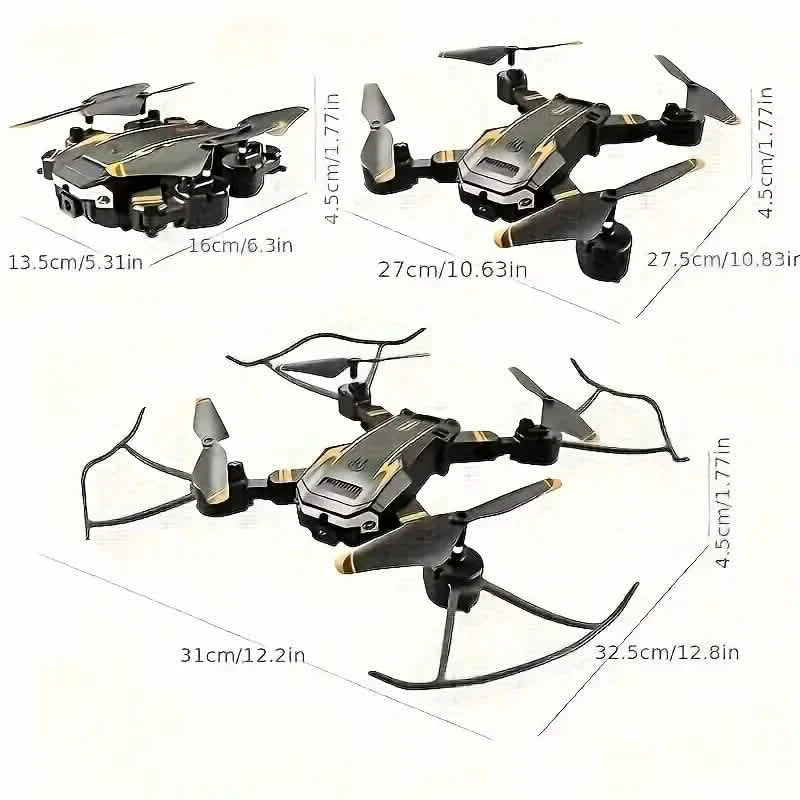 Mini-drone quadricoptère pliable avec double caméra