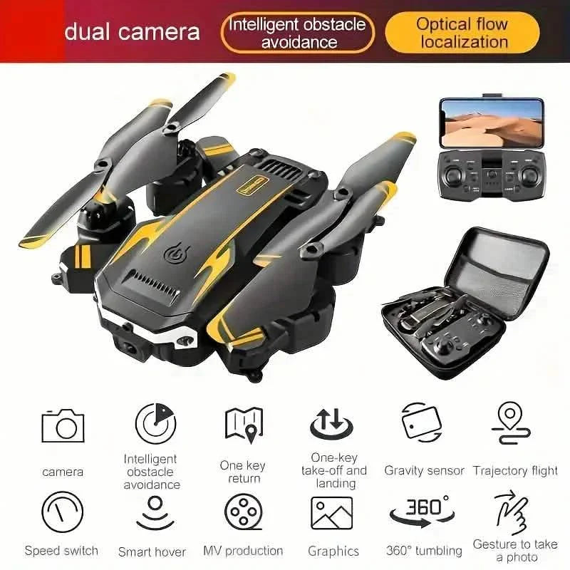 Mini-drone quadricoptère pliable avec double caméra