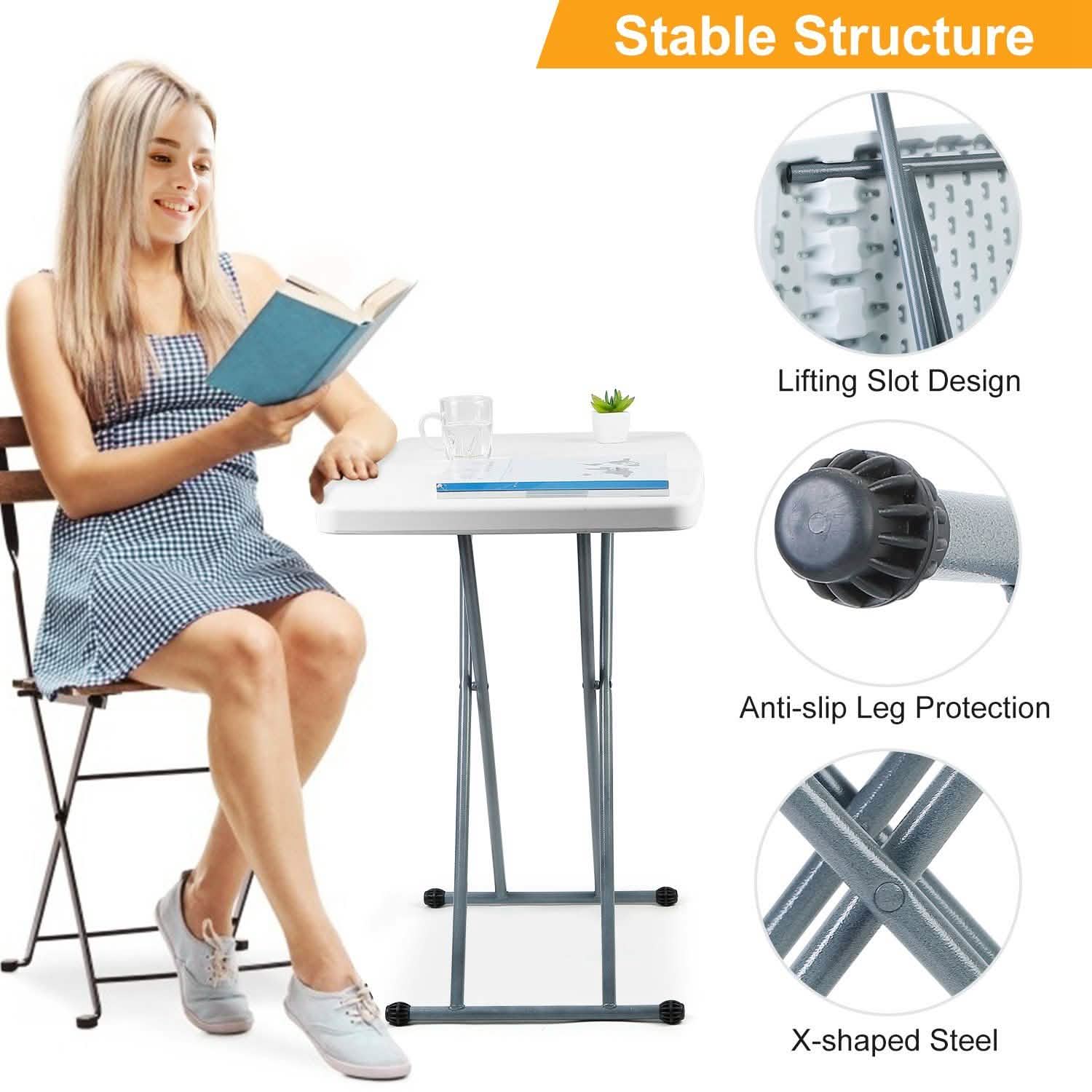 Table à goûter pliable réglable en hauteur