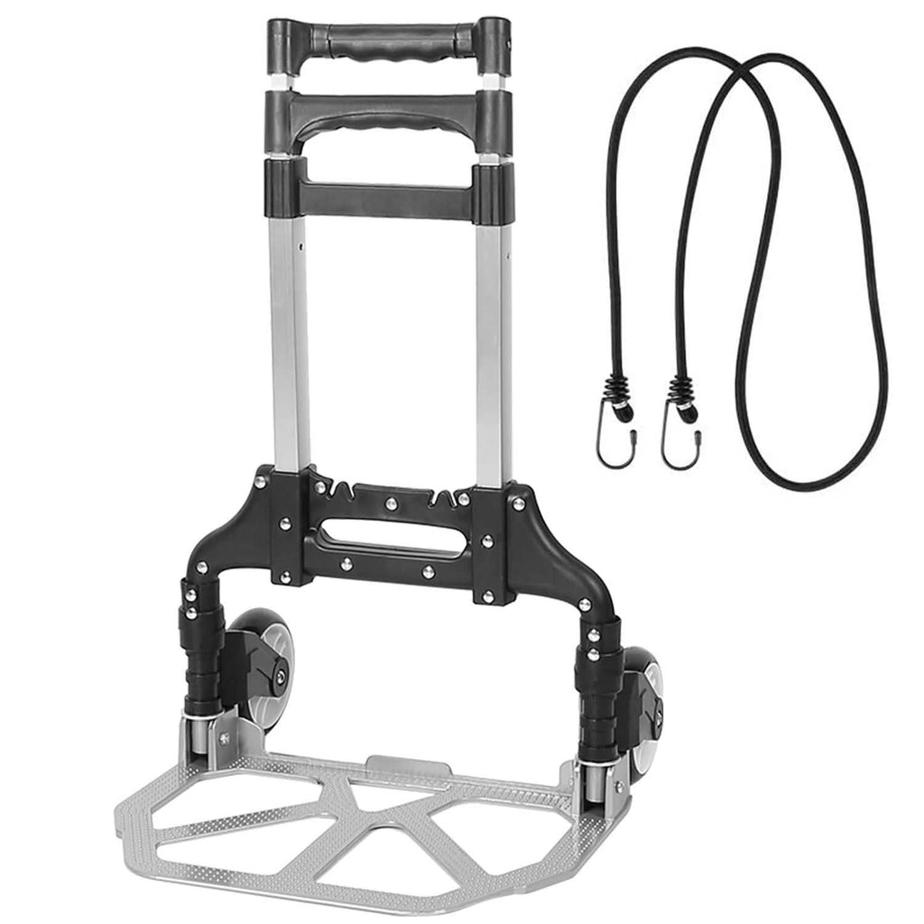 Chariot à bagages pliant avec corde élastique
