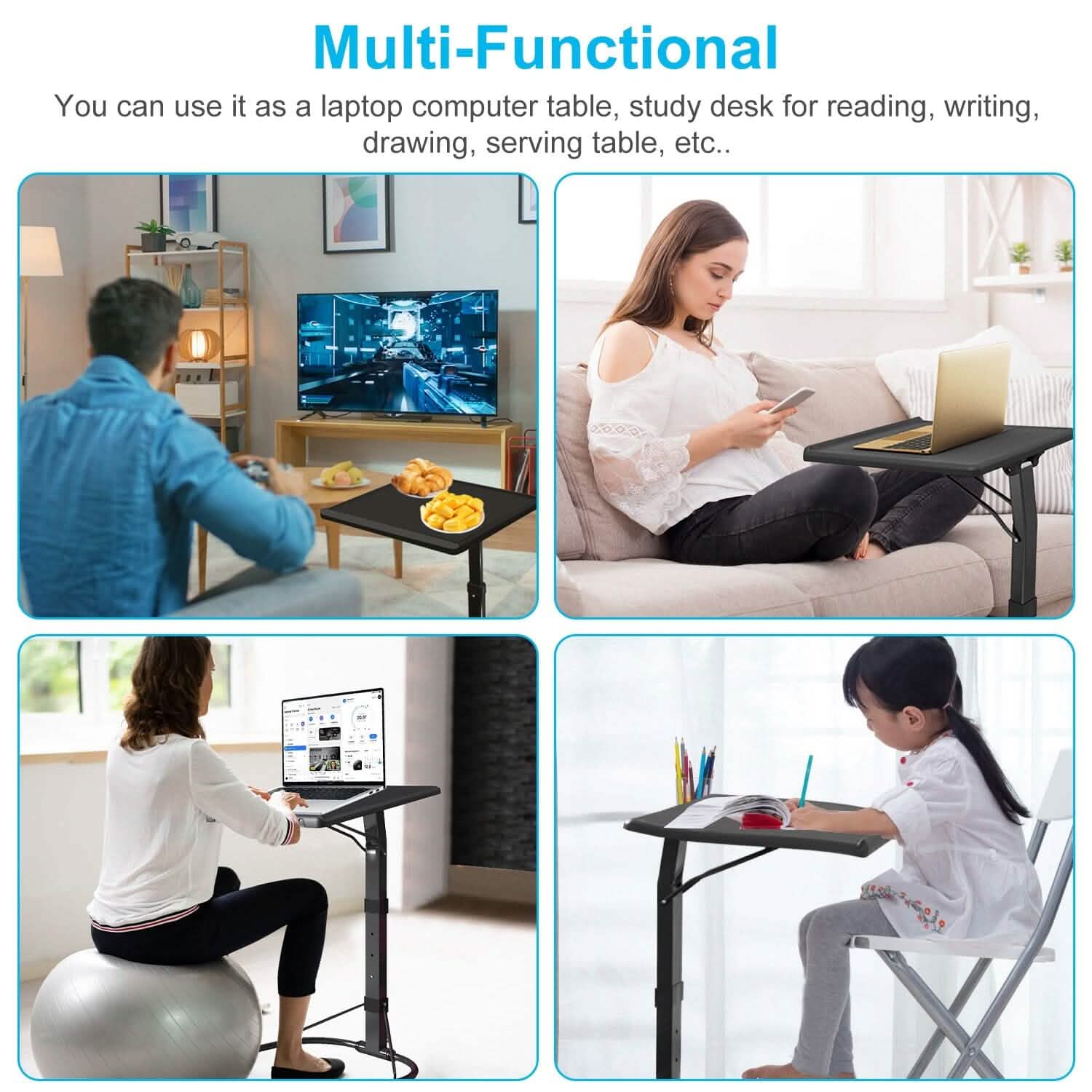 Table d'appoint pliable pour ordinateur portable