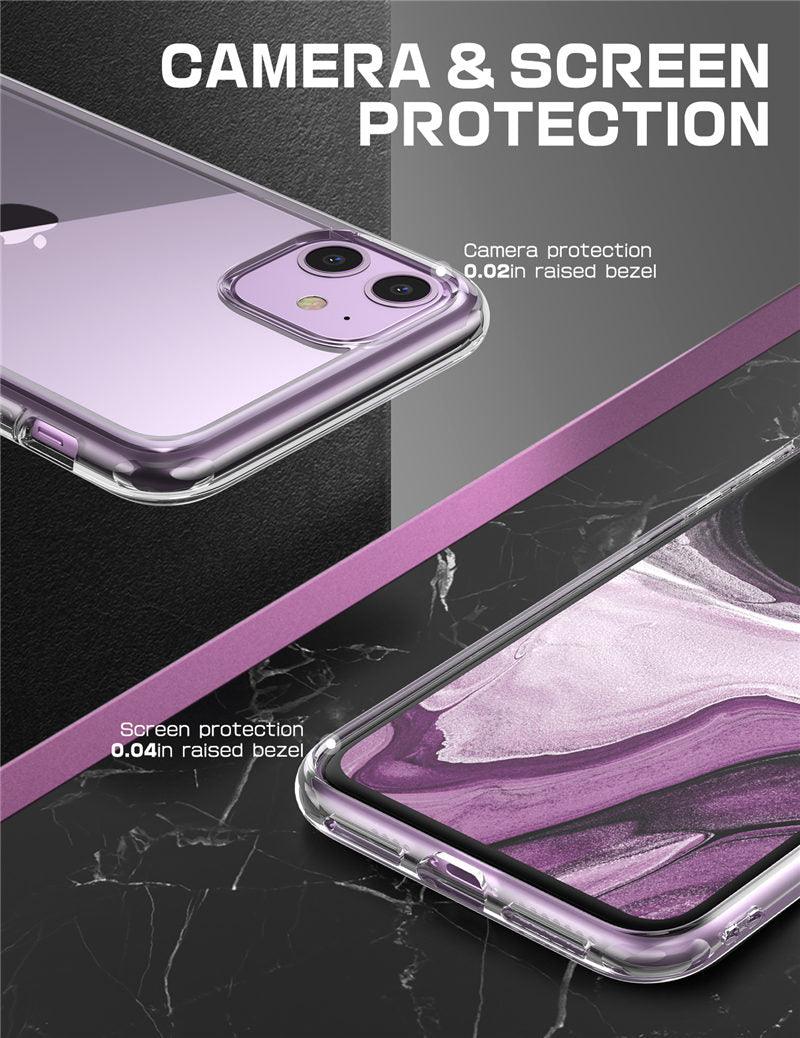 Pour iPhone 11 Coque 6,1 pouces Housse de protection élégante Bumper Case Élégant Étui pour iPhone 11 6,1 pouces Housse de protection transparente pour iPhone Ultra Mince Antichoc Clair Transparent Soft Case