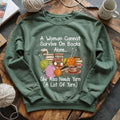 Sweat-shirt "Amoureuse des Livres et du Fil"