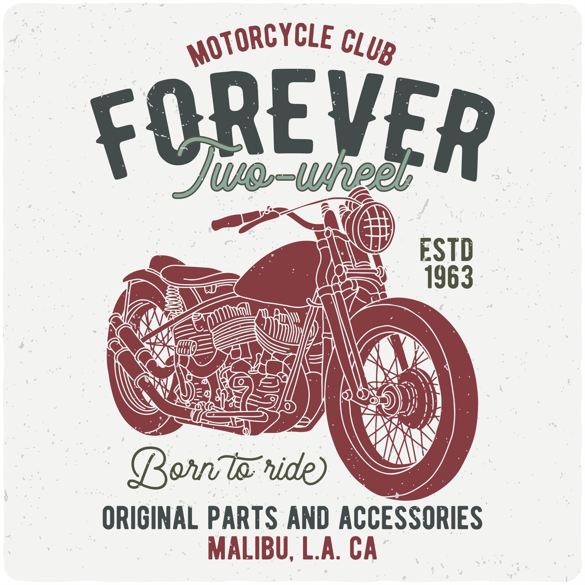 T-Shirt Graphique à Manches Courtes Homme FOREVER TWO WHEEL en Viscose de Bambou/Coton Biologique