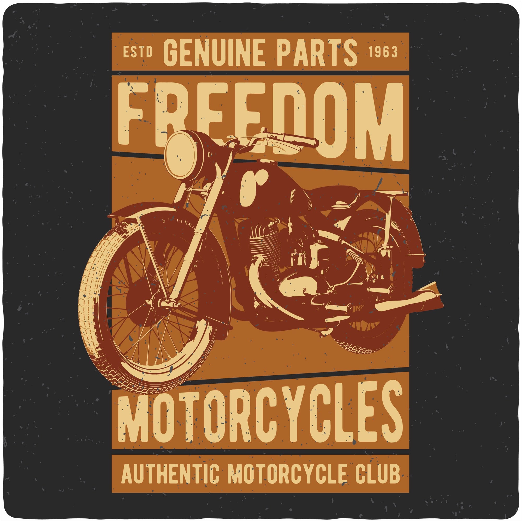 T-shirt graphique à manches courtes pour homme Freedom Motorcycles en viscose de bambou/coton biologique