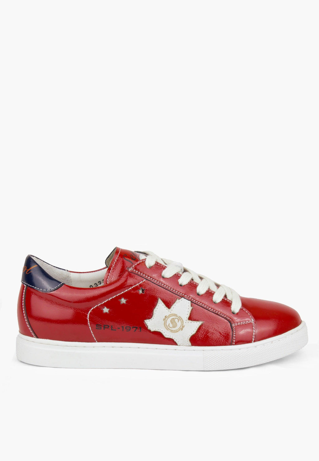 Sepol Women's Fresh Leather Sneaker Red