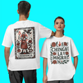 T-shirt double face La Resistencia | Chinga La Migra Édition Protestation Immigration Justice ICE | T-shirts viraux Fierté latine