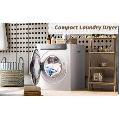 Sèche-linge à chargement frontal avec écran tactile et tambour en acier inoxydable
