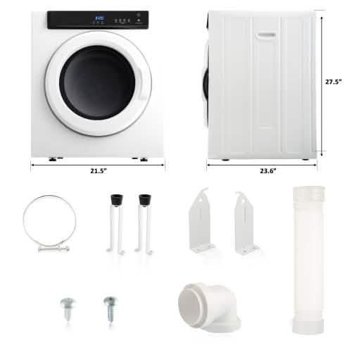 Sèche-linge à chargement frontal avec écran tactile et tambour en acier inoxydable