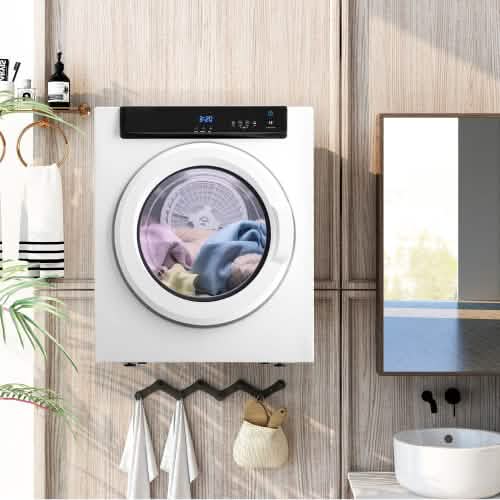 Sèche-linge à chargement frontal avec écran tactile et tambour en acier inoxydable