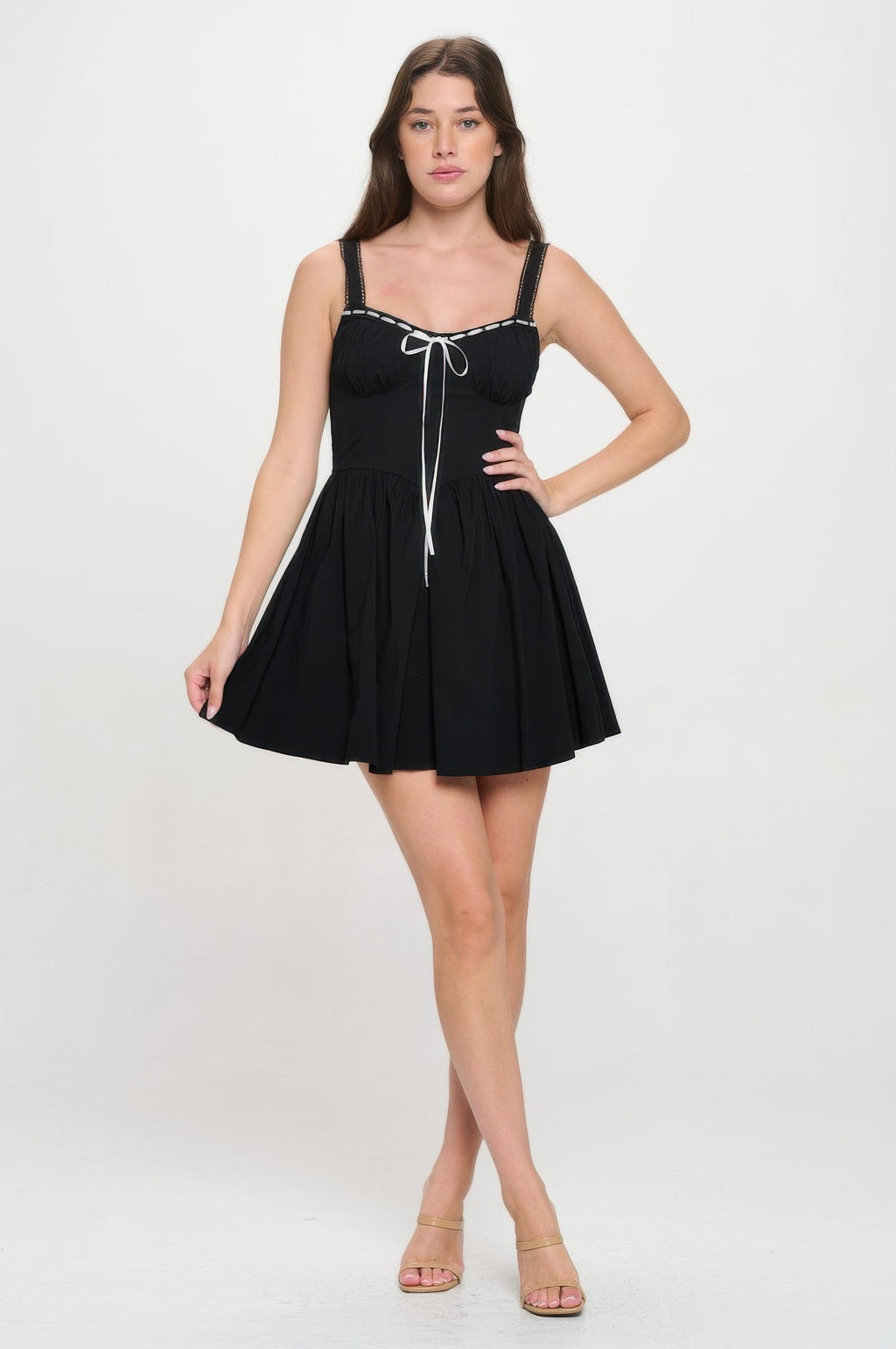 Robe Bustier à Nœud sur le Devant