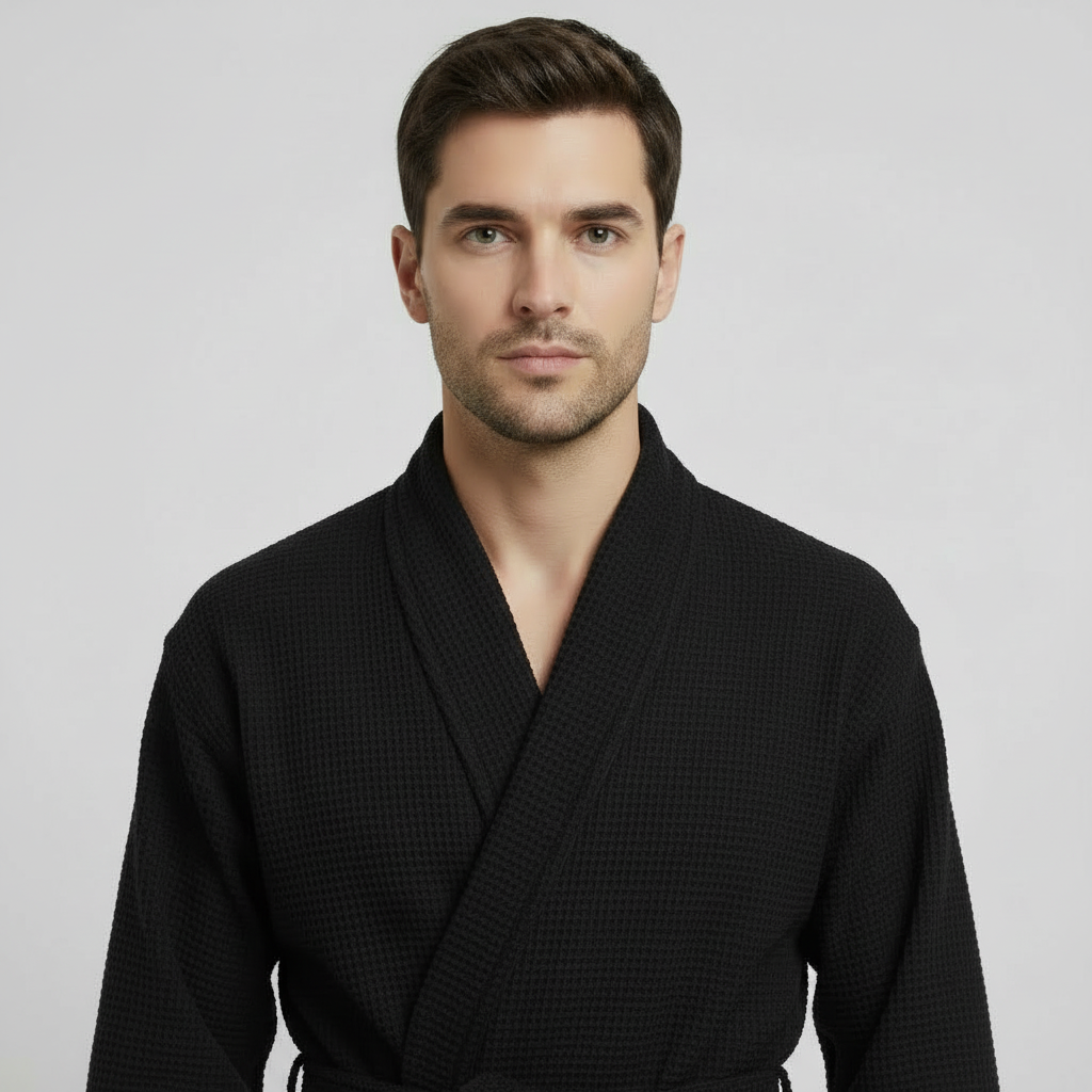 Peignoir gaufré pour homme - Absorbant, Léger