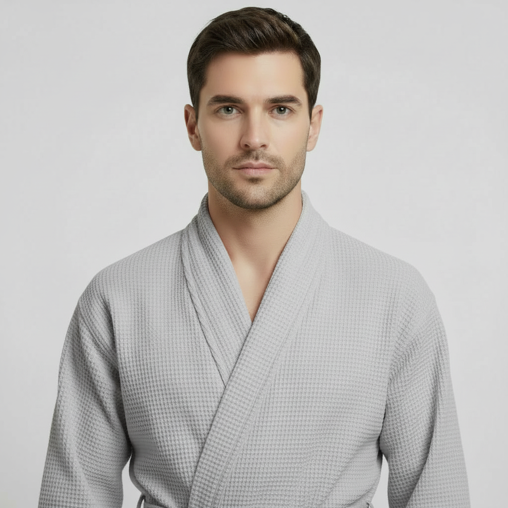 Peignoir gaufré pour homme - Absorbant, Léger