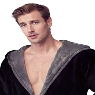 Robe de chambre pour homme à capuche – Confort douillet ultra-doux pour le quotidien