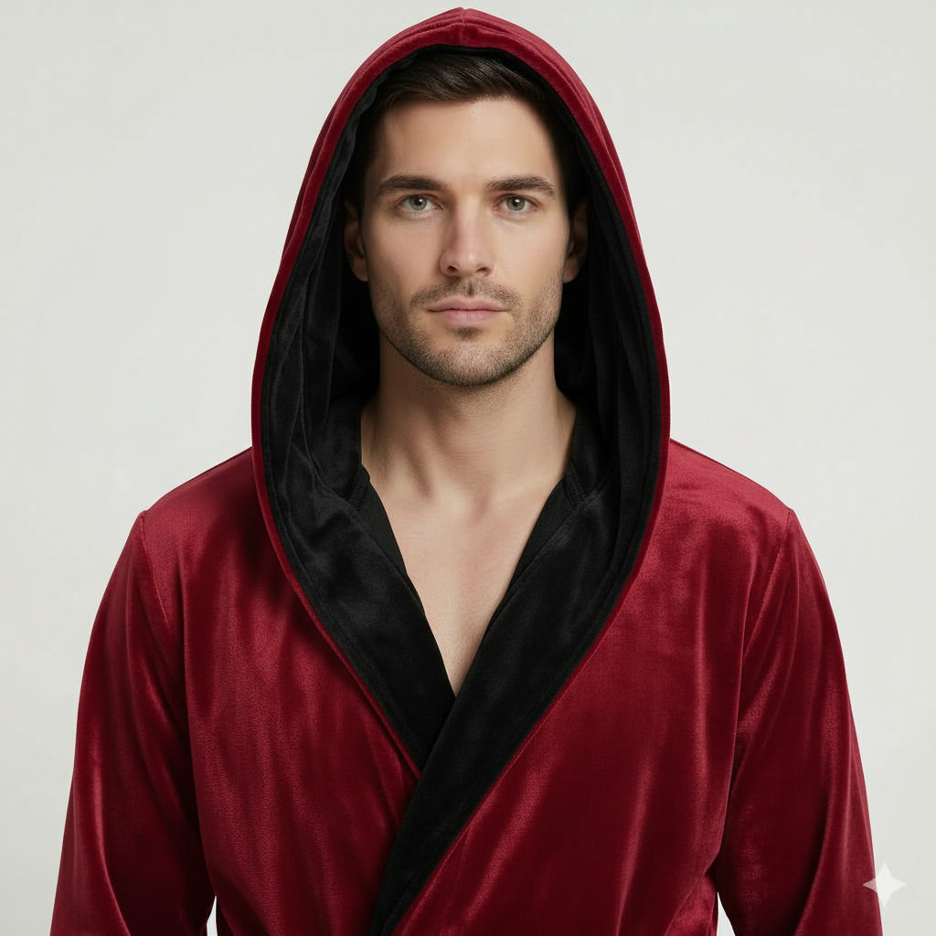 Robe de chambre pour homme à capuche – Confort douillet ultra-doux pour le quotidien