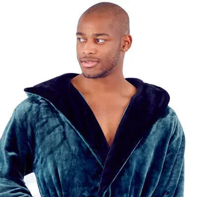 Robe de chambre pour homme à capuche – Confort douillet ultra-doux pour le quotidien