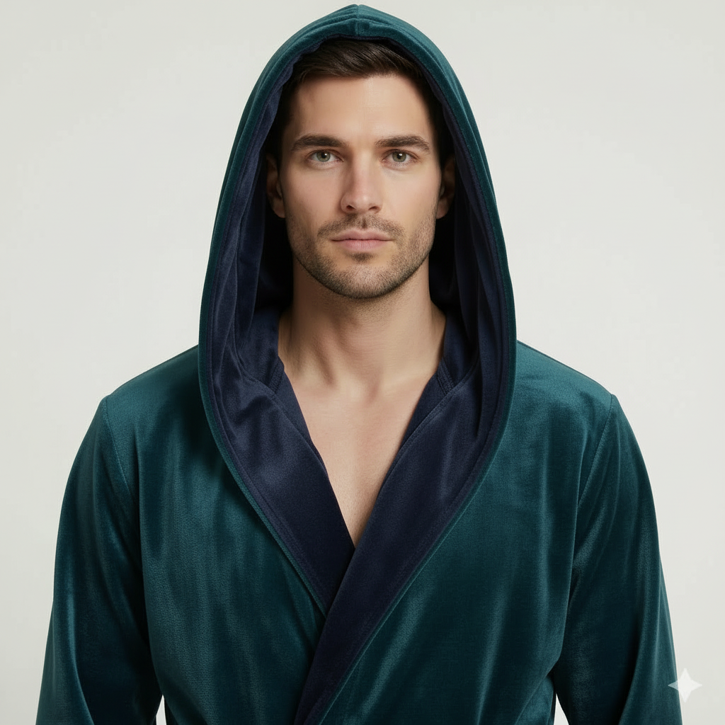 Robe de chambre pour homme à capuche – Confort douillet ultra-doux pour le quotidien