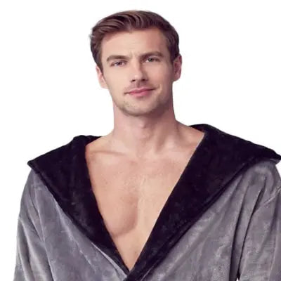 Robe de chambre pour homme à capuche – Confort douillet ultra-doux pour le quotidien