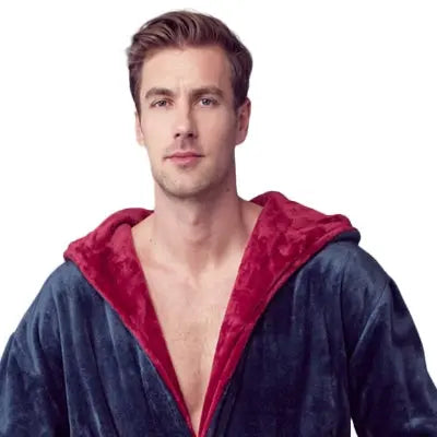 Robe de chambre pour homme à capuche – Confort douillet ultra-doux pour le quotidien