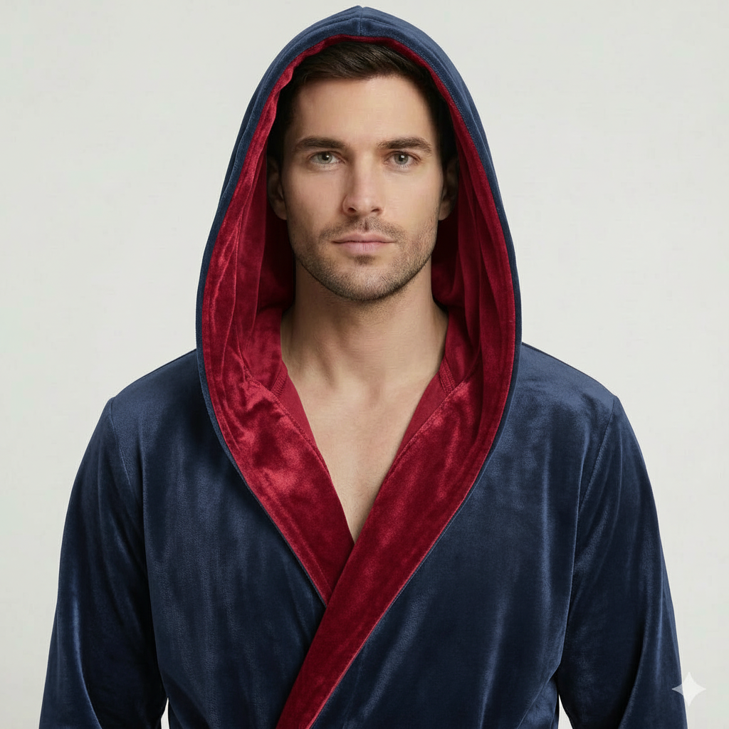Robe de chambre pour homme à capuche – Confort douillet ultra-doux pour le quotidien