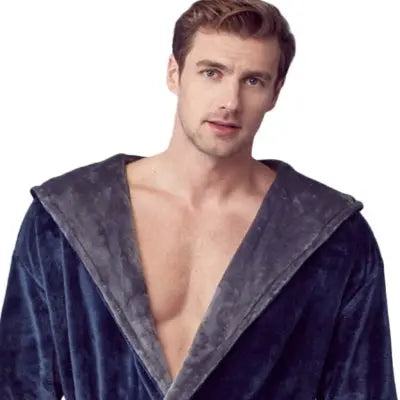 Robe de chambre pour homme à capuche – Confort douillet ultra-doux pour le quotidien