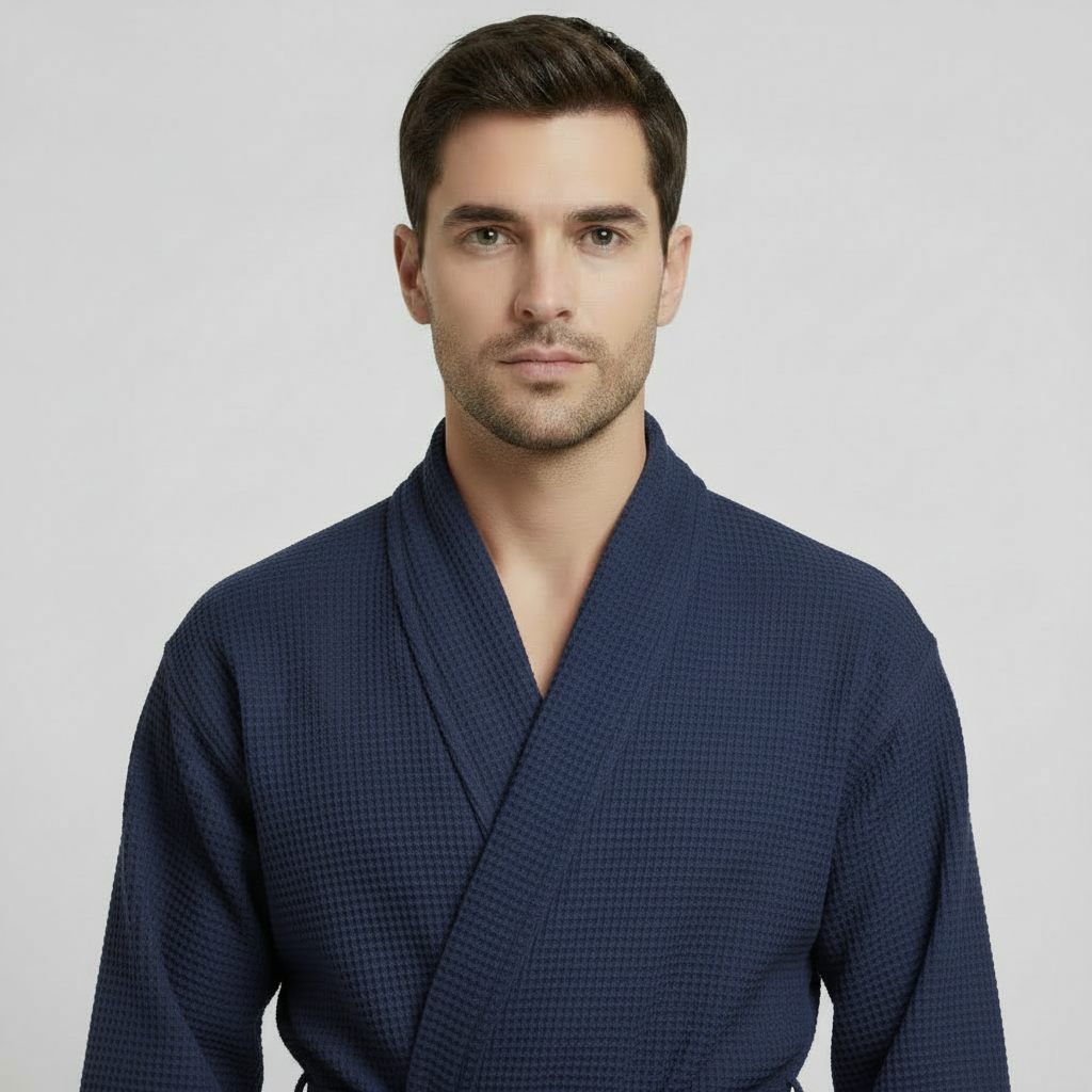 Peignoir gaufré pour homme - Absorbant, Léger