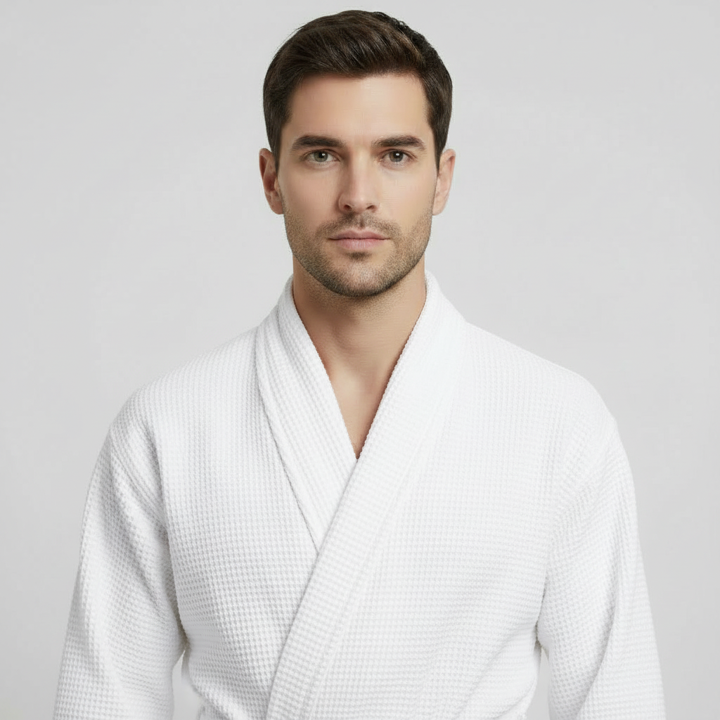 Peignoir gaufré pour homme - Absorbant, Léger