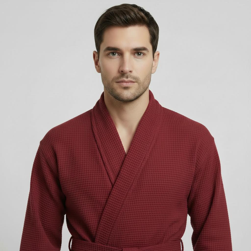 Peignoir gaufré pour homme - Absorbant, Léger
