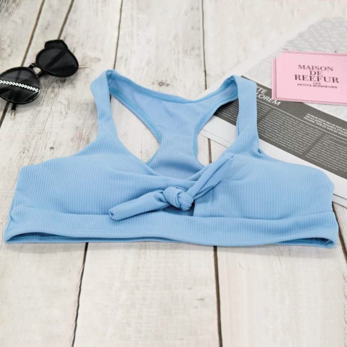 Ensemble bikini à nouer devant