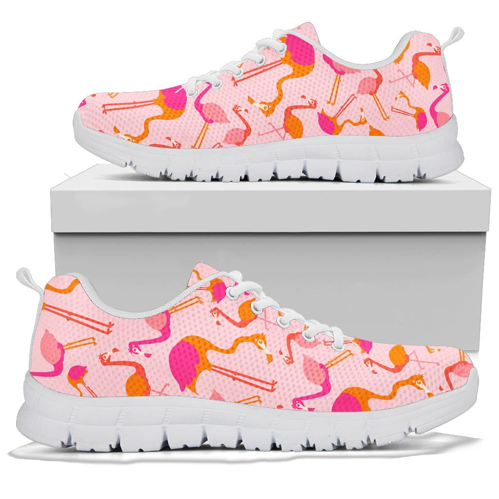 Baskets flamant rose multicolores