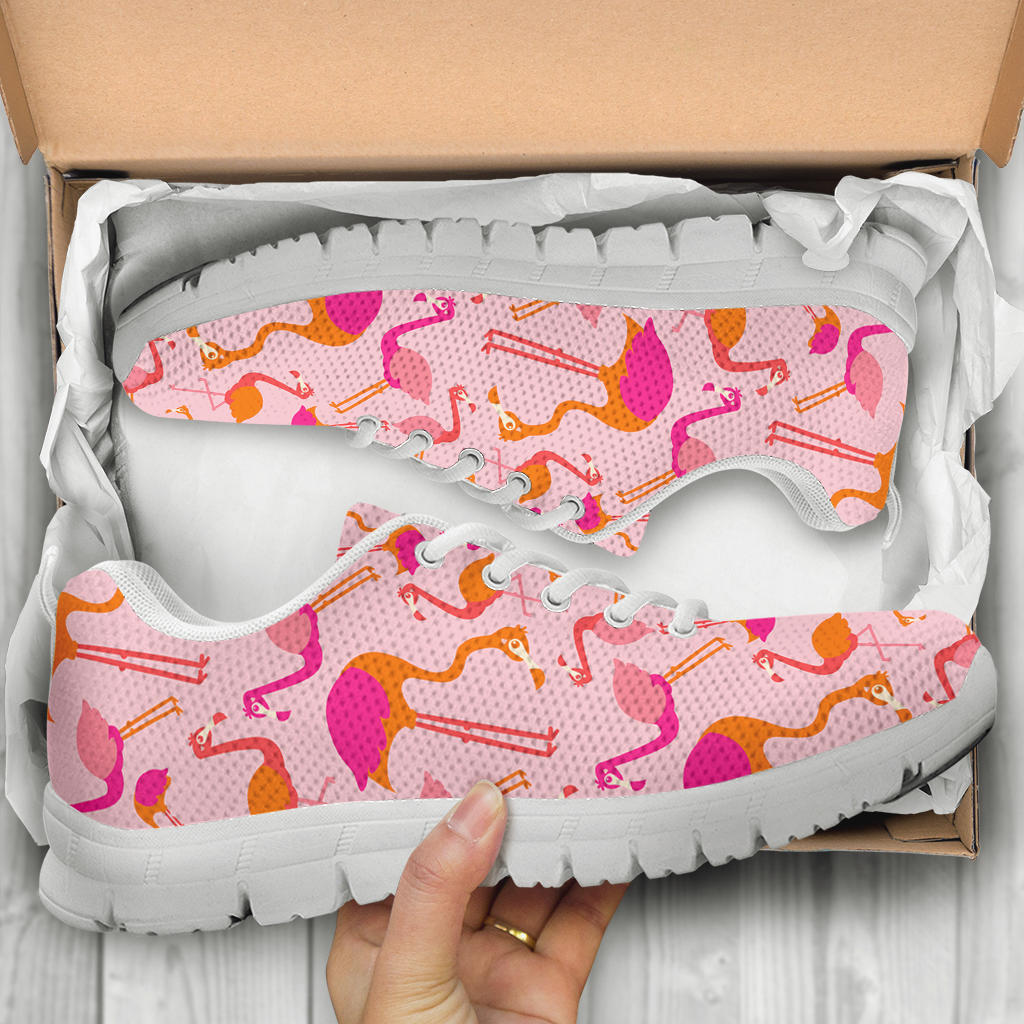 Baskets flamant rose multicolores