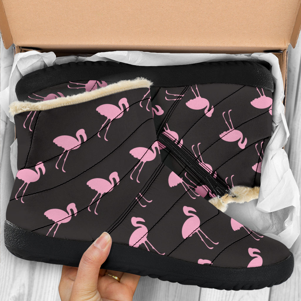 Bottes d'hiver classiques noires Flamingo