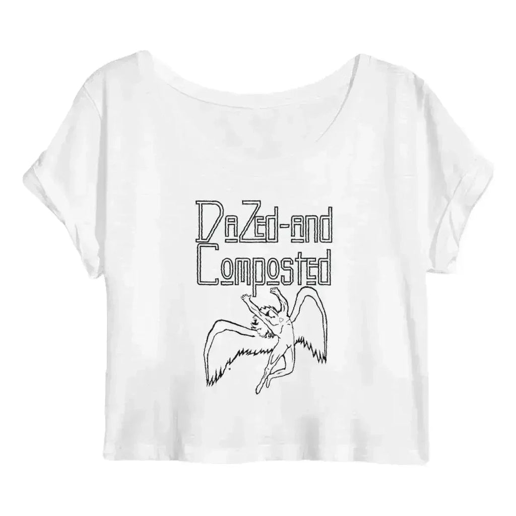 Crop top Led Zeppelin en coton biologique – Dazed and Composted