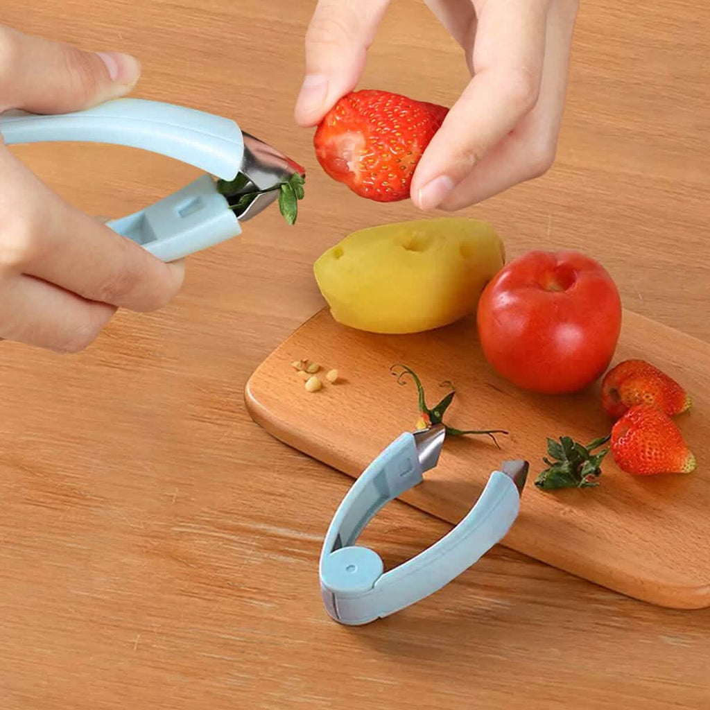 Équeuteur de fruits et légumes Fraise Tomate Pomme de terre Ananas Carotte Dénoyauteur Pince à épiler Ustensile de cuisine