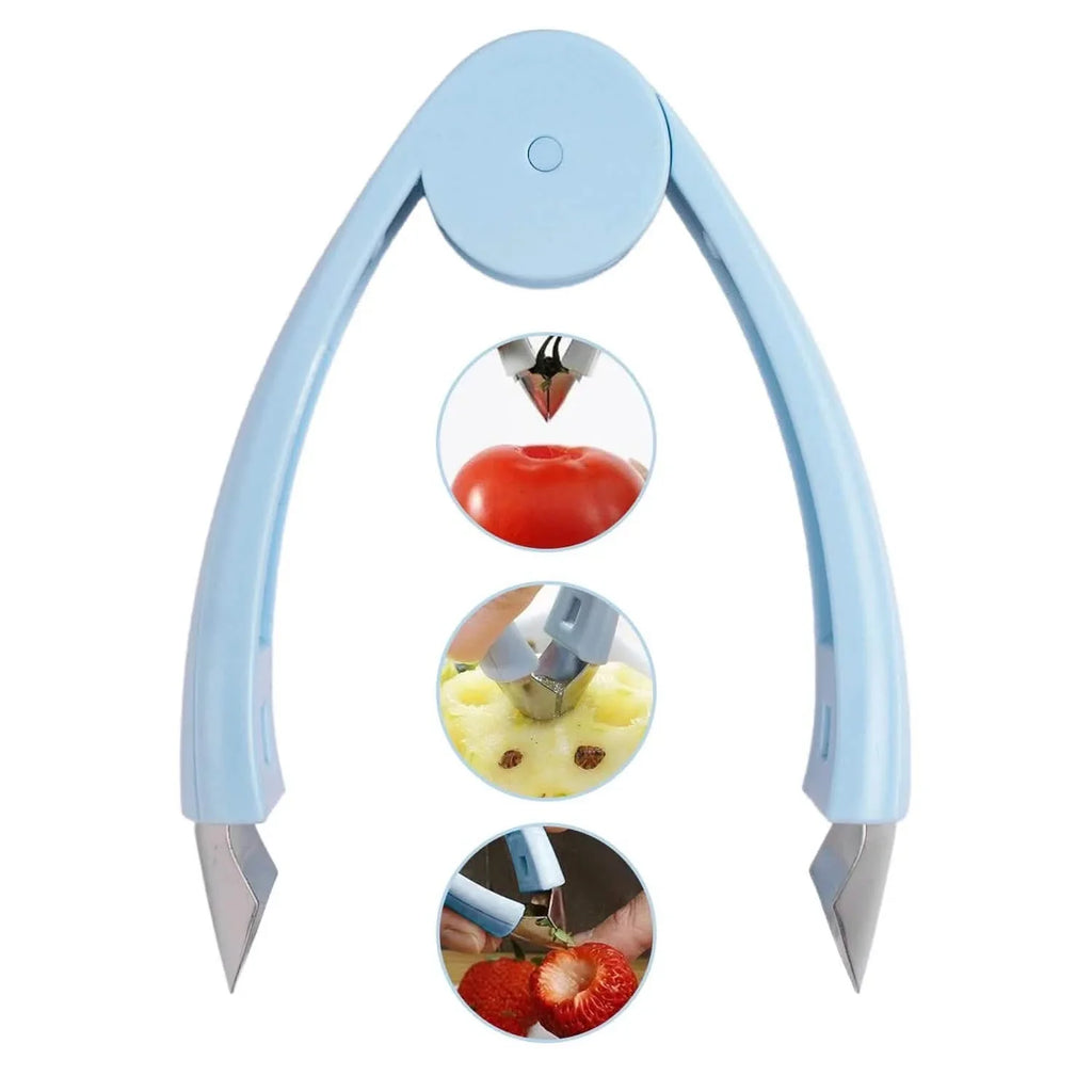 Équeuteur de fruits et légumes Fraise Tomate Pomme de terre Ananas Carotte Dénoyauteur Pince à épiler Ustensile de cuisine