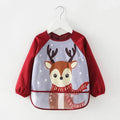 Bavette de tablier à manches longues, imperméable, réglable, avec poche, motif dessin animé mignon, pour bébés, un cadeau merveilleux