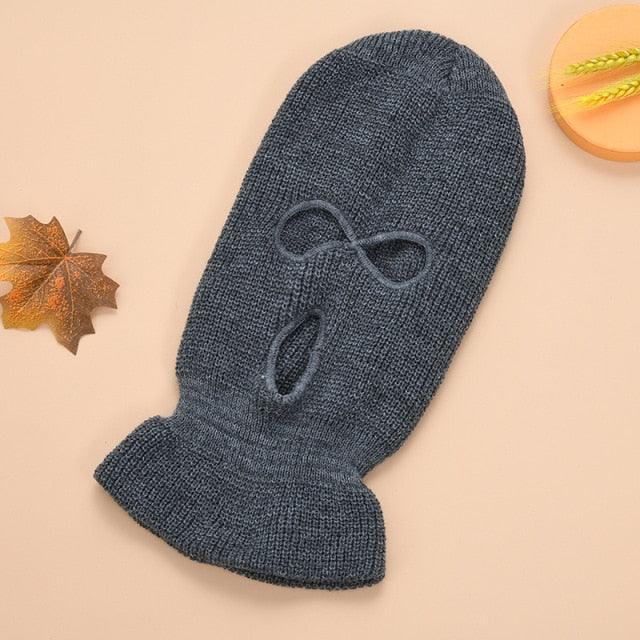 Masque intégral cagoule 3 trous en tricot pour ski d'hiver, cyclisme, tactique militaire, chapeau bonnet, écharpe, masques chauds, cagoule en tricot intégral, chapeaux cagoules, bonnets brodés amusants, casquettes en tricot à trous, masque intégral.