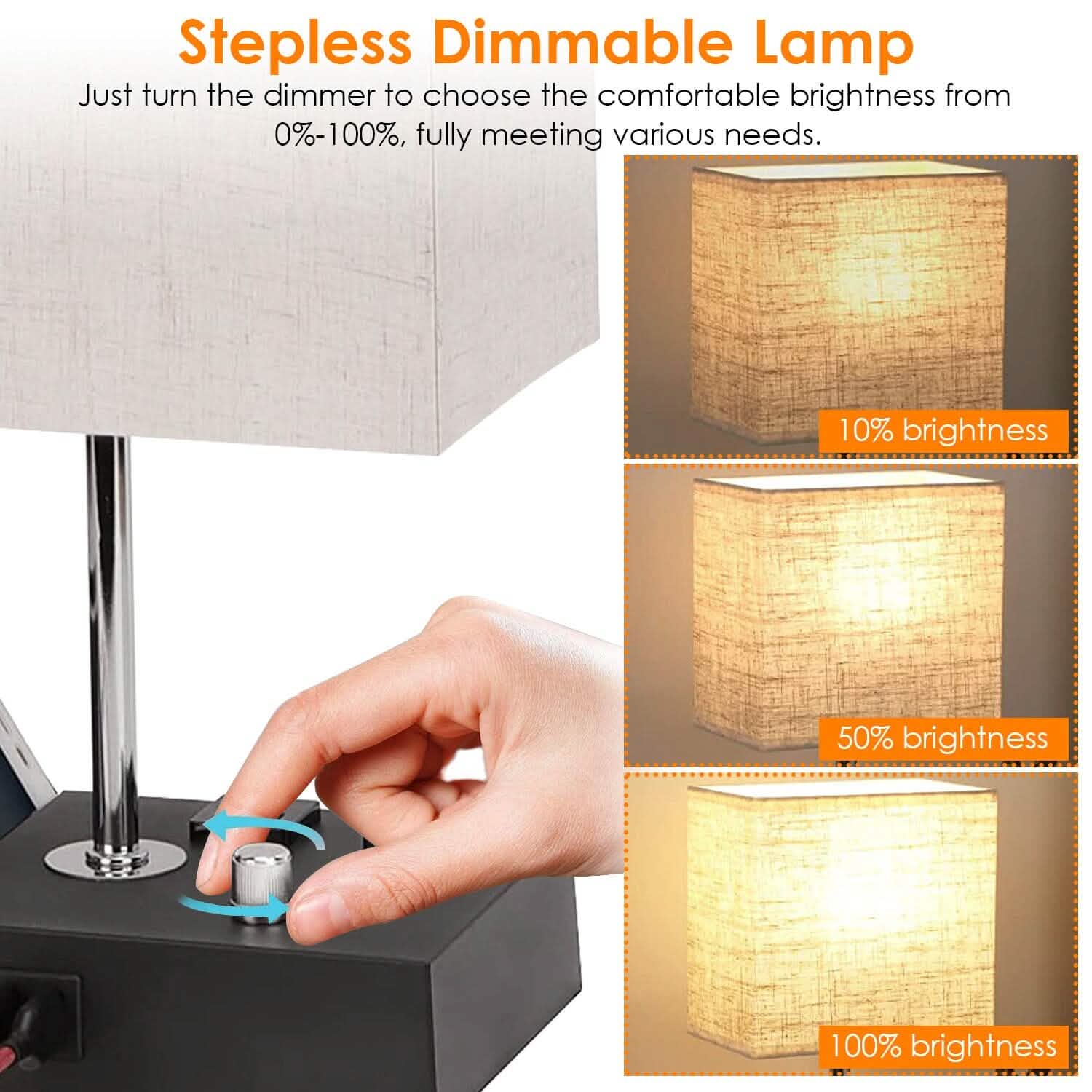 Lampe de table entièrement gradable