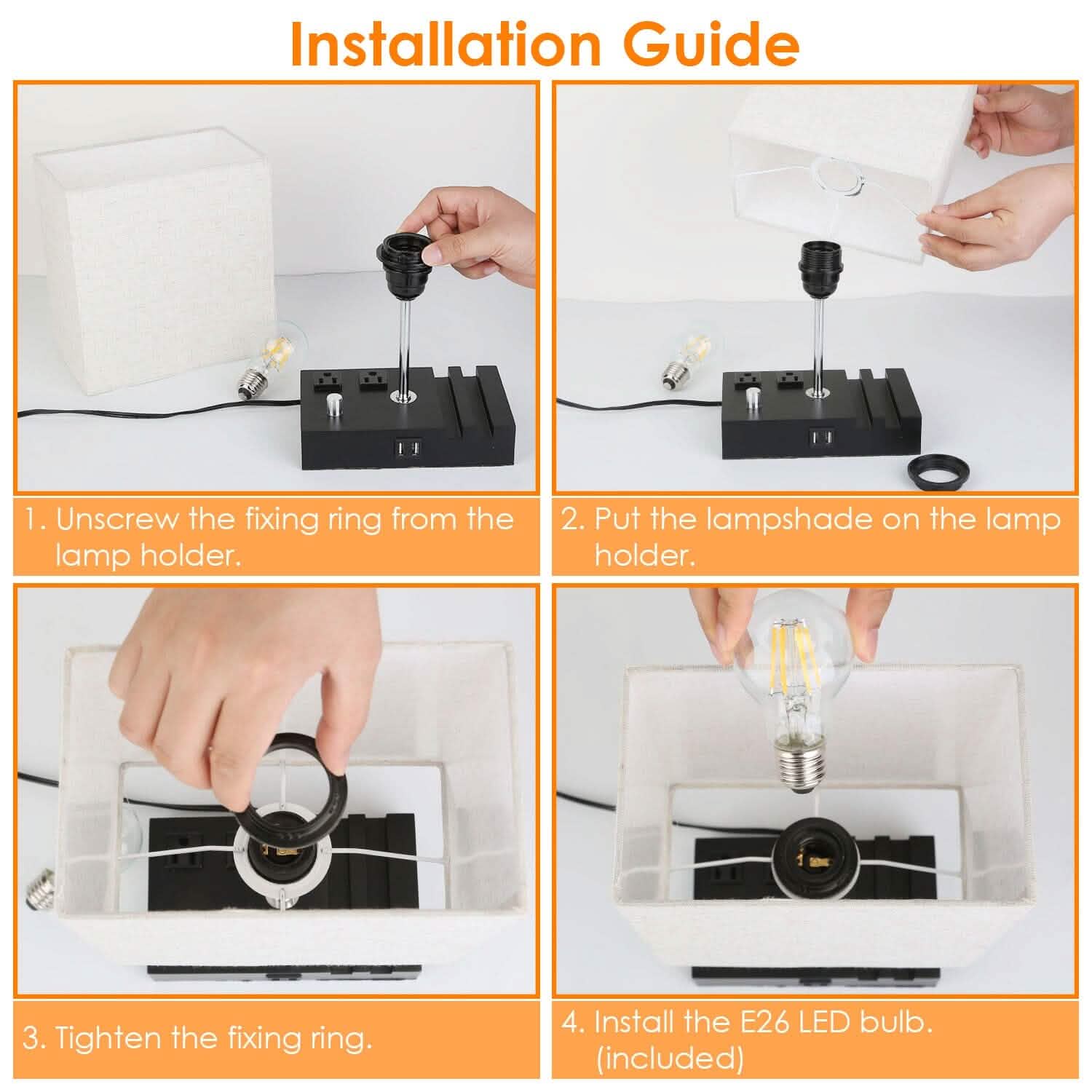 Lampe de table entièrement gradable