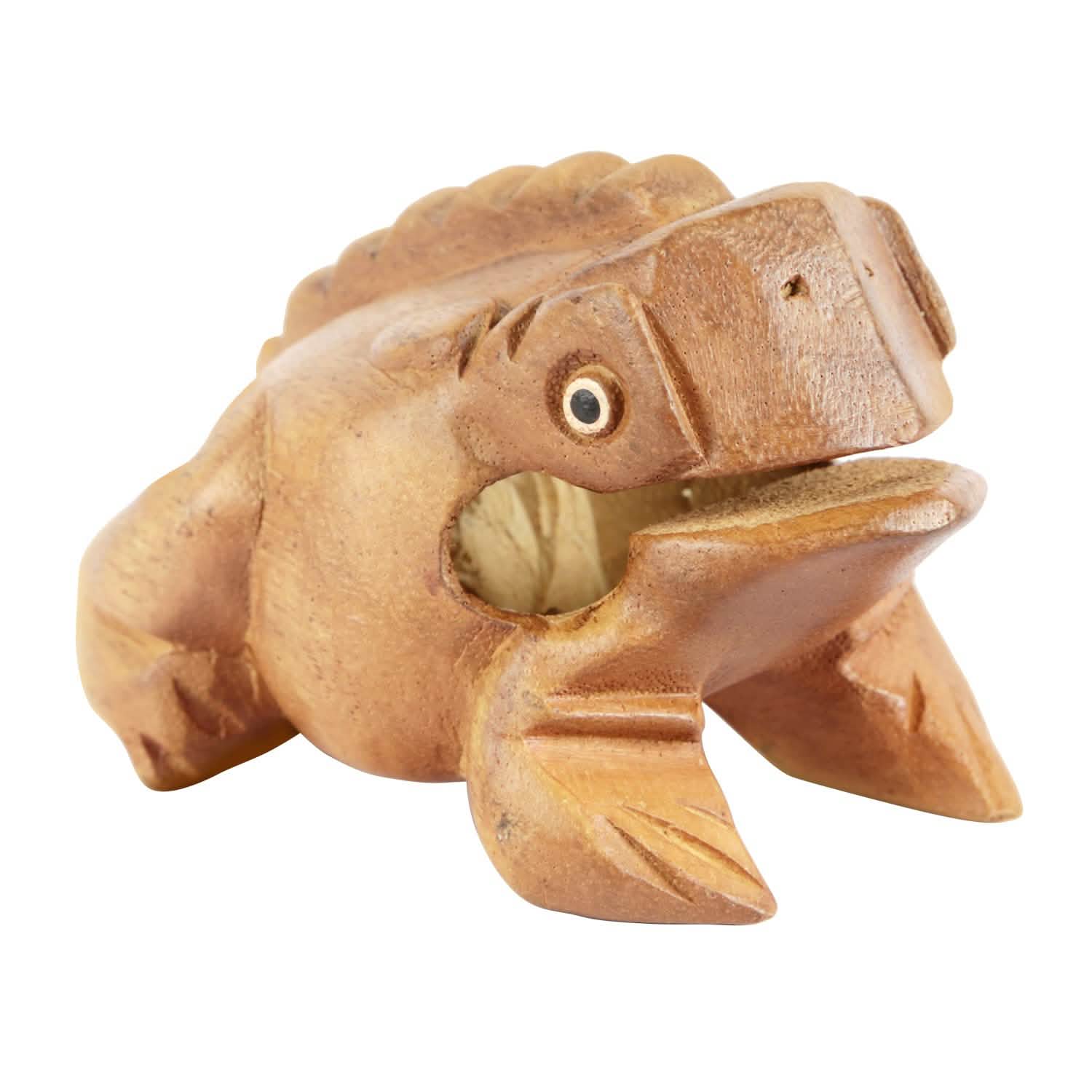 Instrument de percussion en bois en forme de grenouille