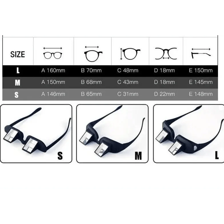 Drôles Noires Paresseuses Périscope Lecture Horizontale TV Légères Regarder Assis Allongé Unisexe Lunettes Multi-usages