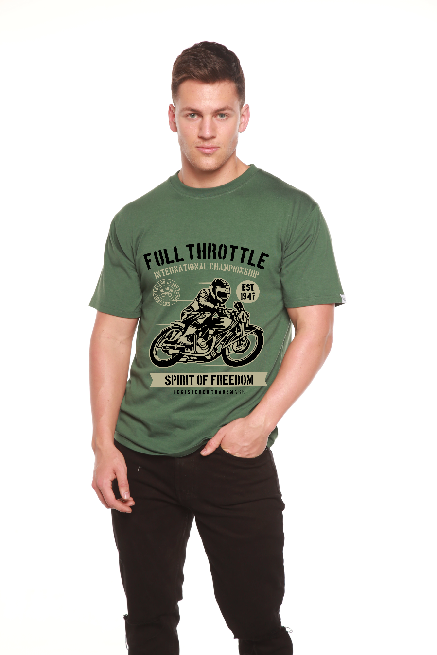T-shirt graphique à manches courtes Fuul Throttle en bambou/coton biologique pour homme