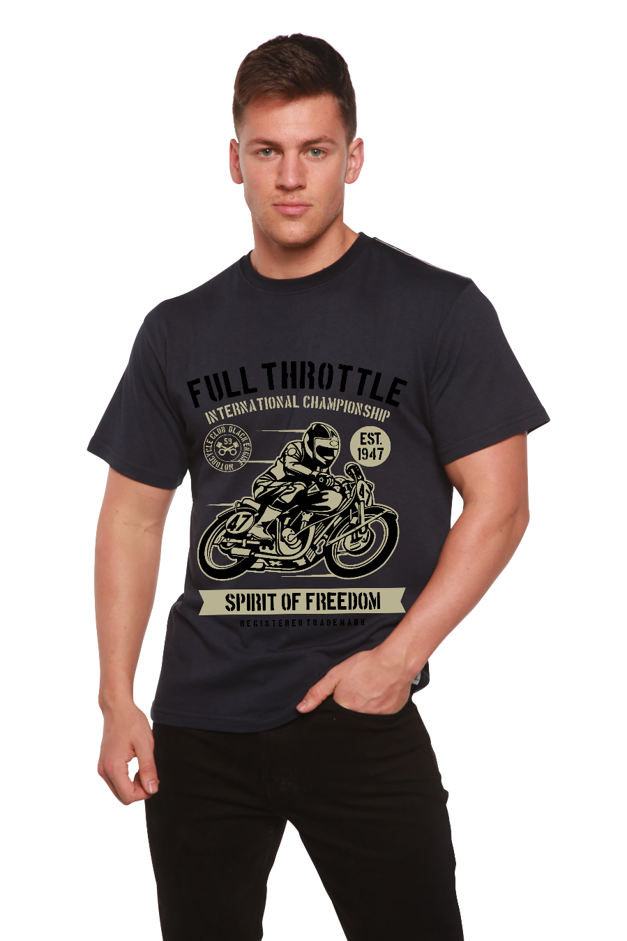 T-shirt graphique à manches courtes Fuul Throttle en bambou/coton biologique pour homme